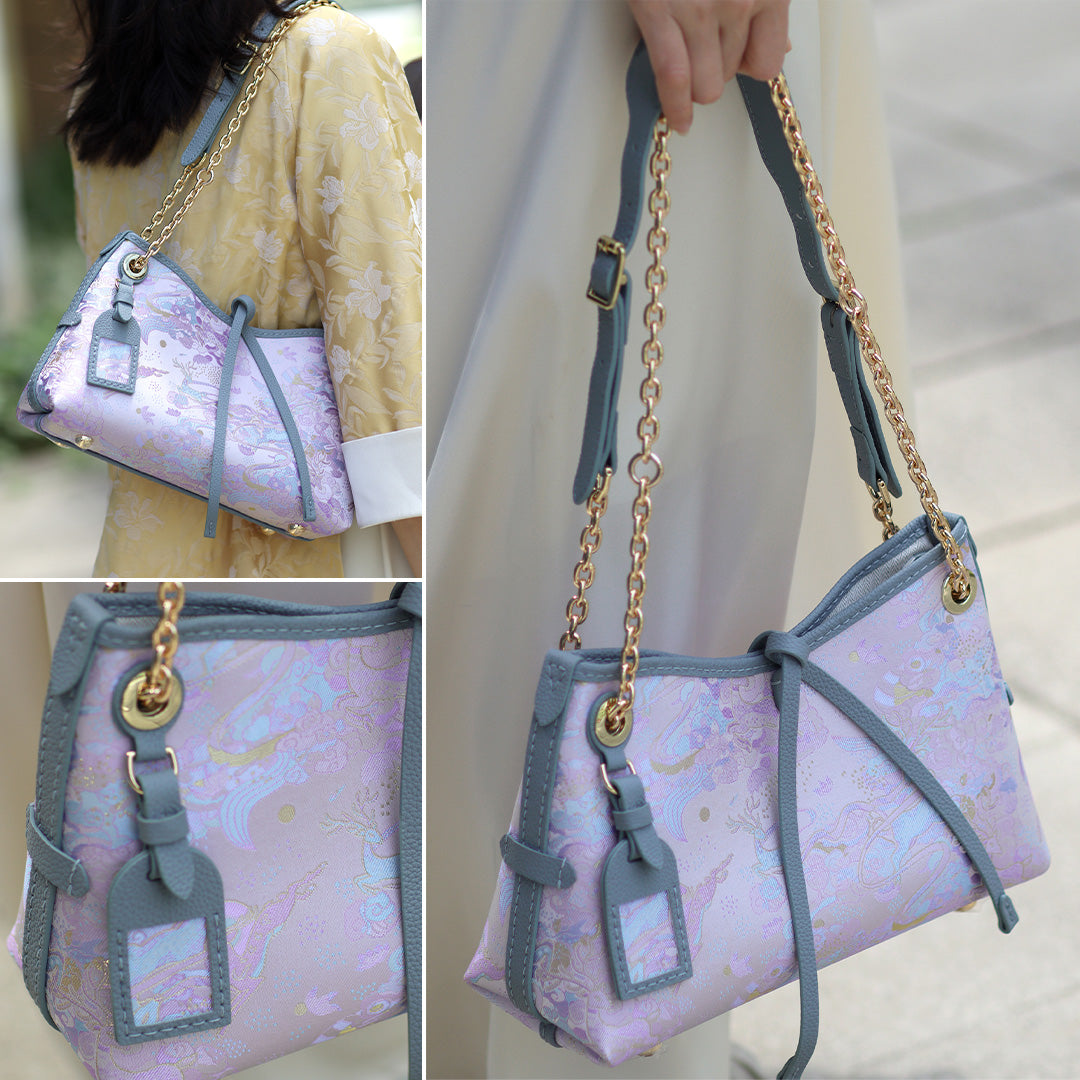 FingerArt Leather Dragon Tassel BB Bag DlY Kit, Leather and FabricCombination