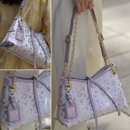 FingerArt Leather Dragon Tassel BB Bag DlY Kit, Leather and FabricCombination