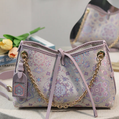 FingerArt Leather Dragon Tassel BB Bag DlY Kit, Leather and FabricCombination