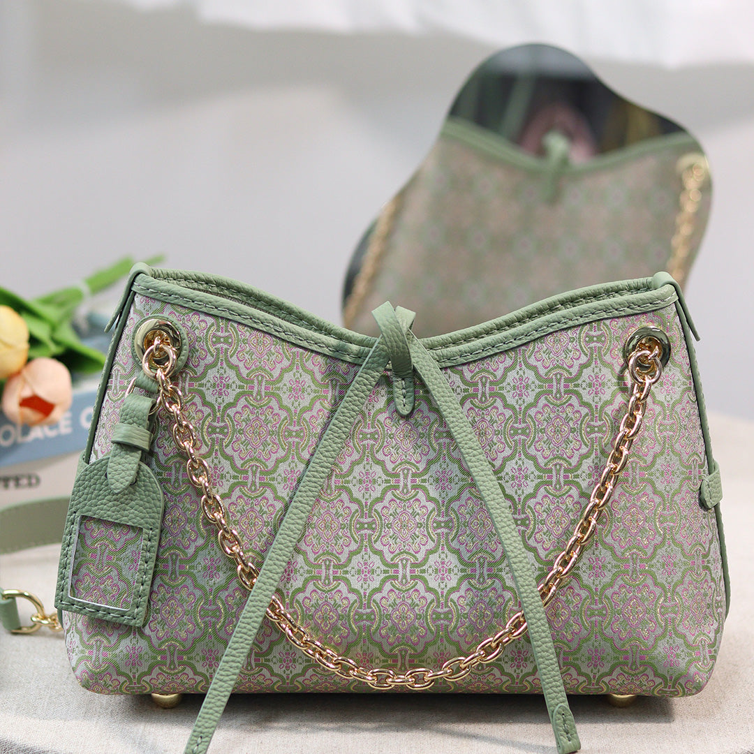 FingerArt Leather Dragon Tassel BB Bag DlY Kit, Leather and FabricCombination