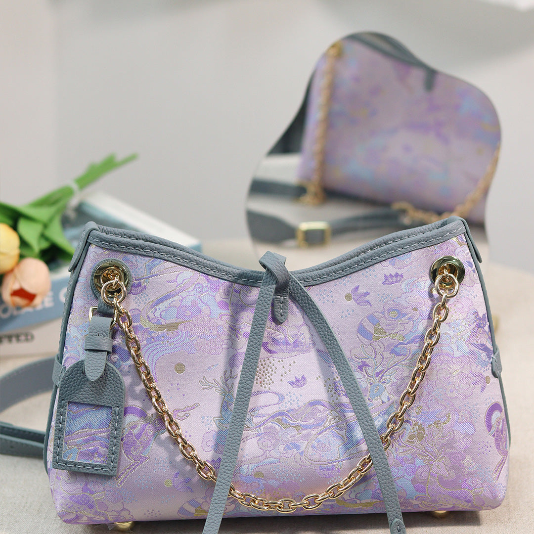 FingerArt Leather Dragon Tassel BB Bag DlY Kit, Leather and FabricCombination