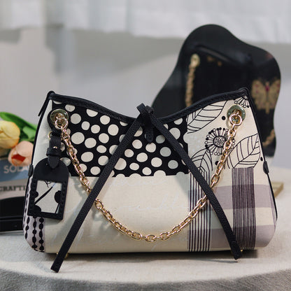 FingerArt Leather Dragon Tassel BB Bag DlY Kit, Leather and FabricCombination