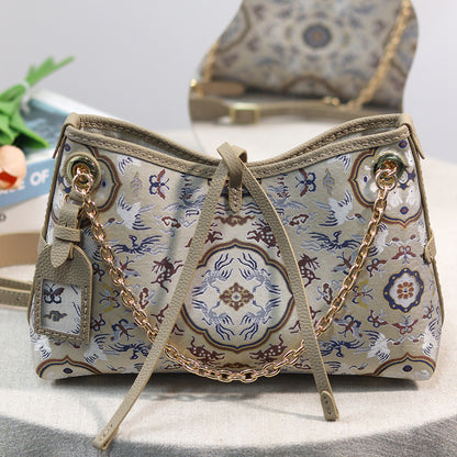 FingerArt Leather Dragon Tassel BB Bag DlY Kit, Leather and FabricCombination