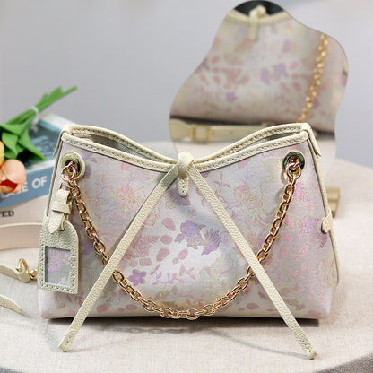 FingerArt Leather Dragon Tassel BB Bag DlY Kit, Leather and FabricCombination