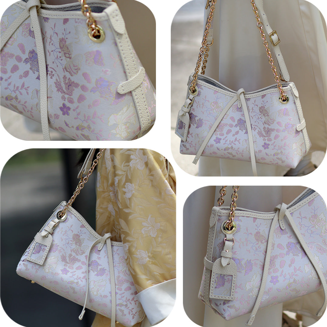 FingerArt Leather Dragon Tassel BB Bag DlY Kit, Leather and FabricCombination