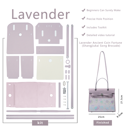 FingerArt Leather Her-Bag DIY Kit – Leather & Fabric Combination