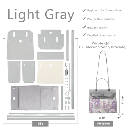 FingerArt Leather Her-Bag DIY Kit – Leather & Fabric Combination