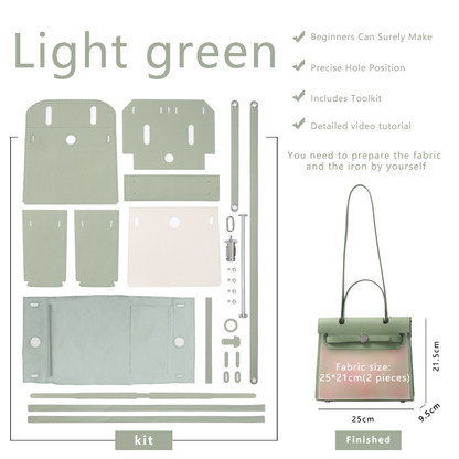 FingerArt Leather Her-Bag DIY Kit – Leather & Fabric Combination