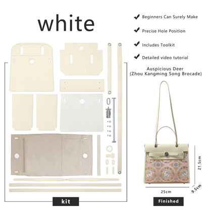 FingerArt Leather Her-Bag DIY Kit – Leather & Fabric Combination