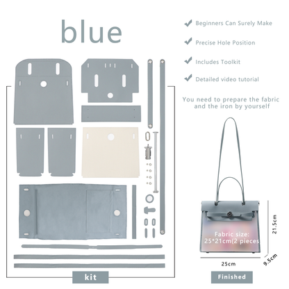 FingerArt Leather Her-Bag DIY Kit – Leather & Fabric Combination