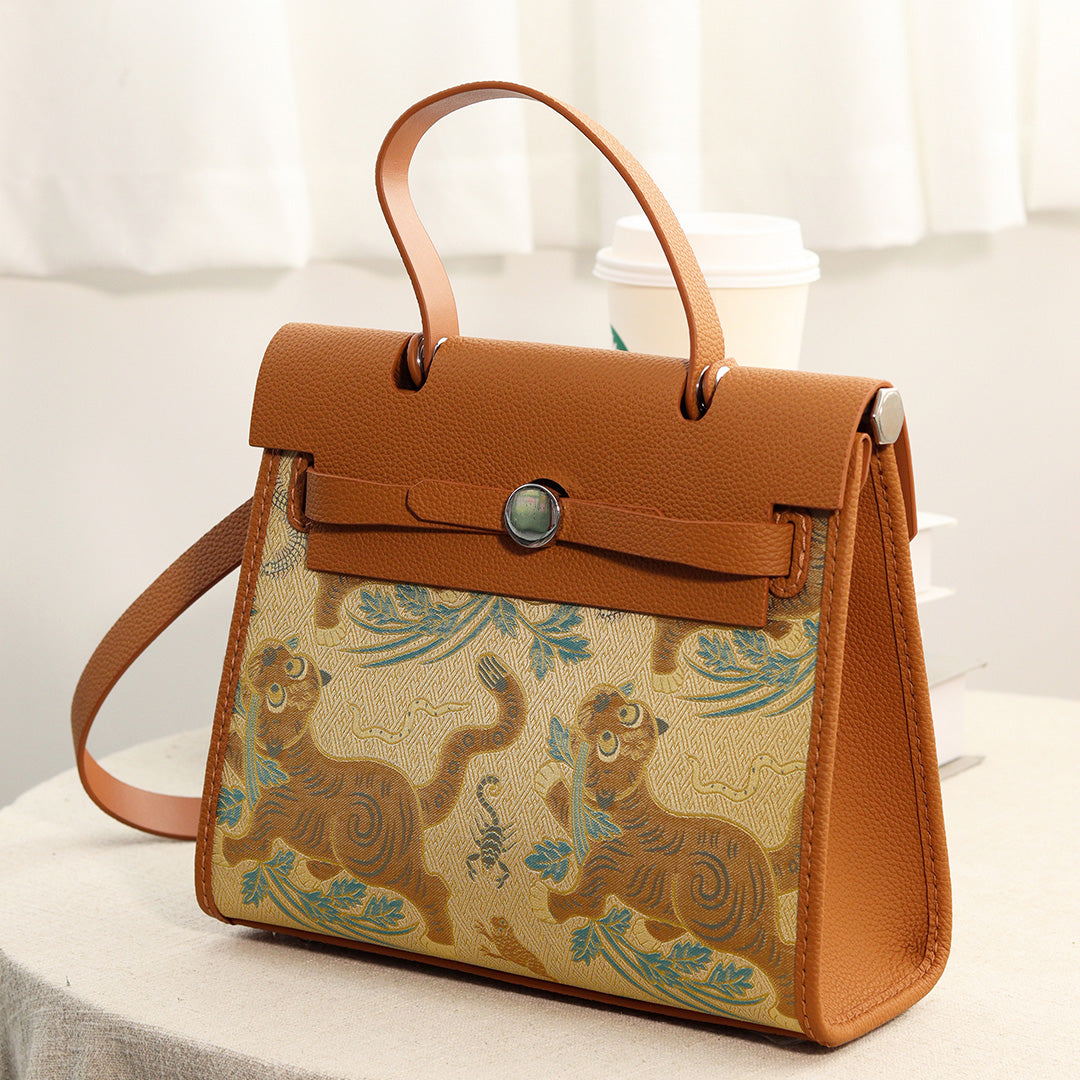 FingerArt Leather Her-Bag DIY Kit – Leather & Fabric Combination