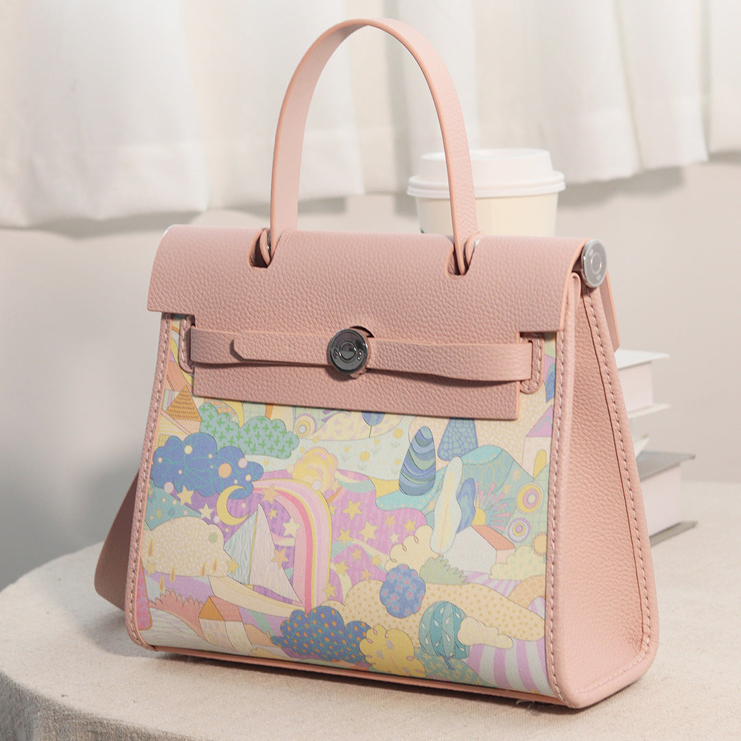 FingerArt Leather Her-Bag DIY Kit – Leather & Fabric Combination