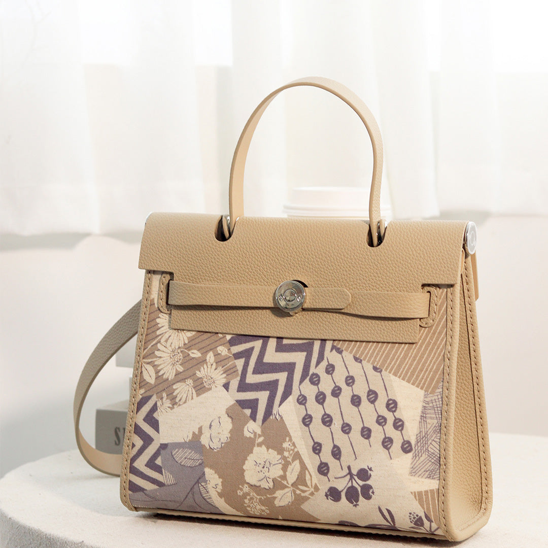 FingerArt Leather Her-Bag DIY Kit – Leather & Fabric Combination