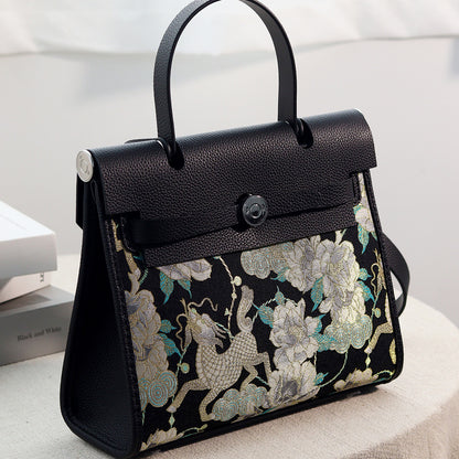 FingerArt Leather Her-Bag DIY Kit – Leather & Fabric Combination