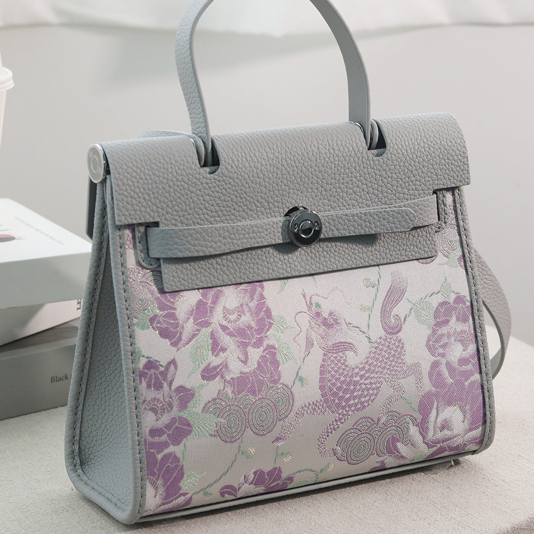 FingerArt Leather Her-Bag DIY Kit – Leather & Fabric Combination