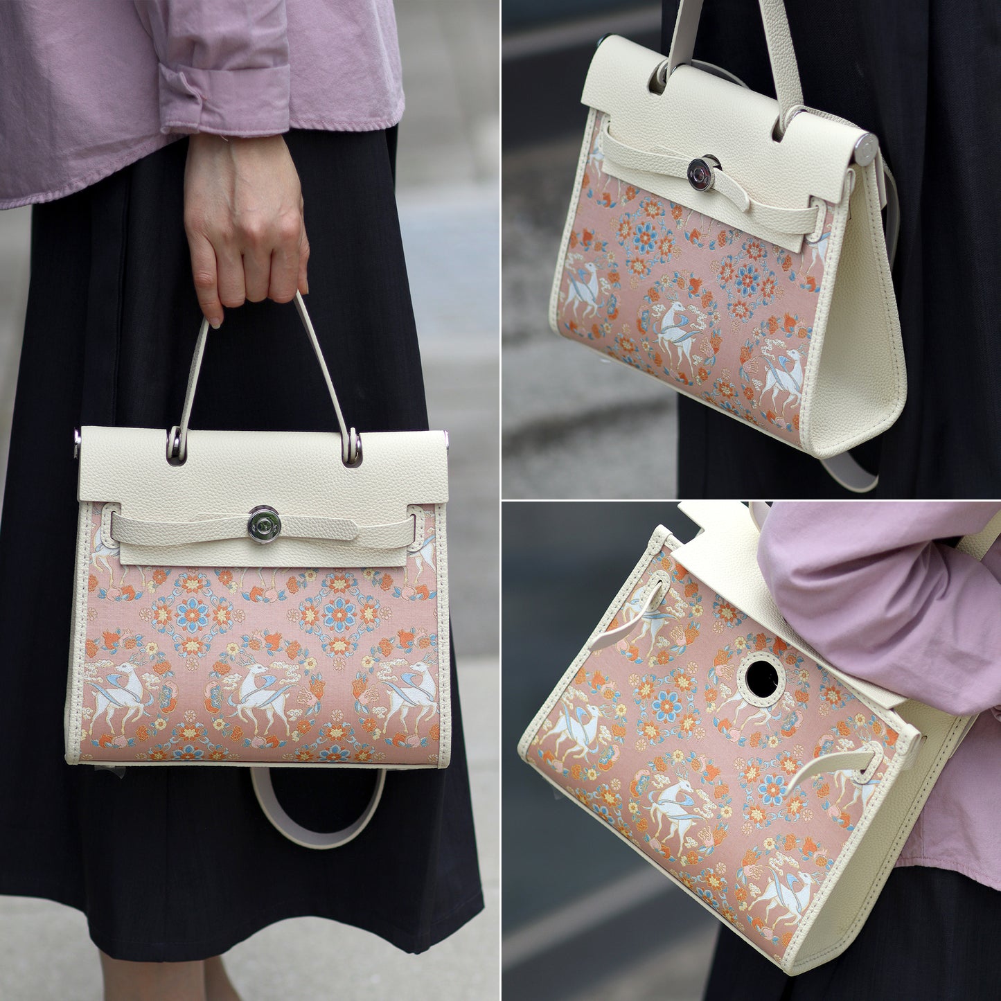 FingerArt Leather Her-Bag DIY Kit – Leather & Fabric Combination