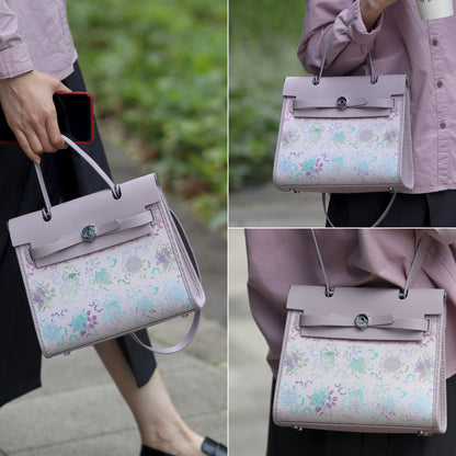 FingerArt Leather Her-Bag DIY Kit – Leather & Fabric Combination