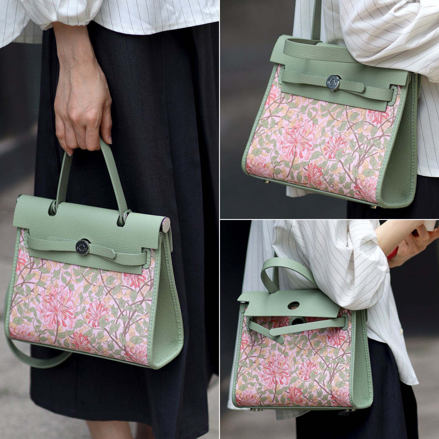 FingerArt Leather Her-Bag DIY Kit – Leather & Fabric Combination