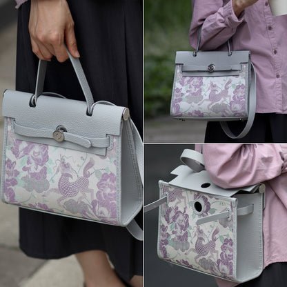 FingerArt Leather Her-Bag DIY Kit – Leather & Fabric Combination