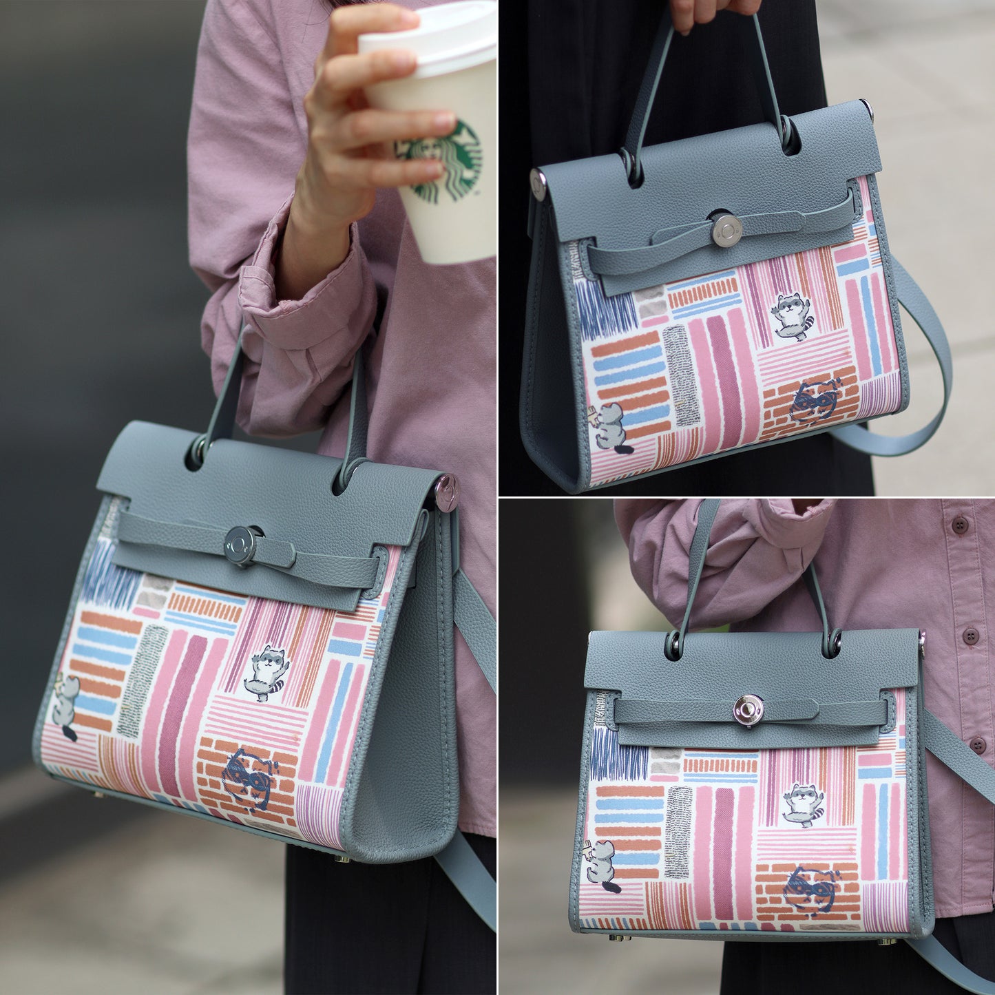 FingerArt Leather Her-Bag DIY Kit – Leather & Fabric Combination