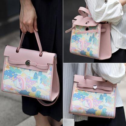 FingerArt Leather Her-Bag DIY Kit – Leather & Fabric Combination