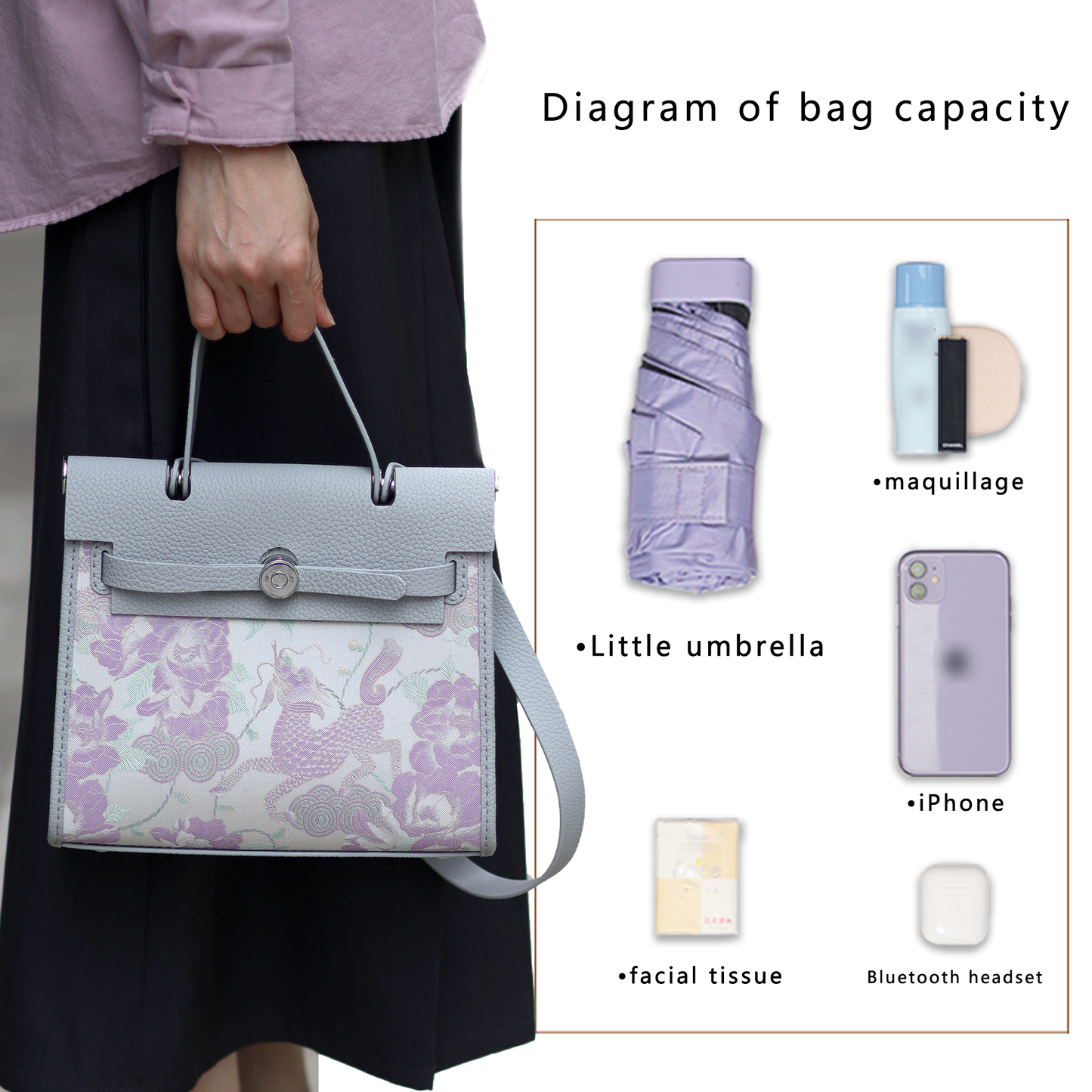 FingerArt Leather Her-Bag DIY Kit – Leather & Fabric Combination