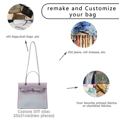 FingerArt Leather Her-Bag DIY Kit – Leather & Fabric Combination