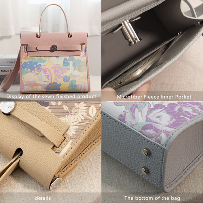 FingerArt Leather Her-Bag DIY Kit – Leather & Fabric Combination