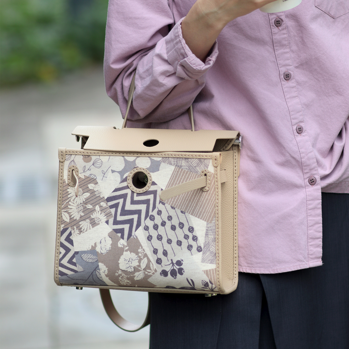 FingerArt Leather Her-Bag DIY Kit – Leather & Fabric Combination