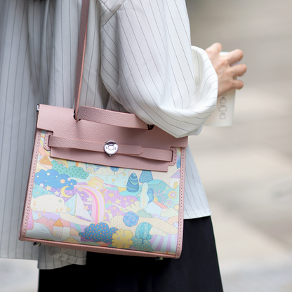 FingerArt Leather Her-Bag DIY Kit – Leather & Fabric Combination