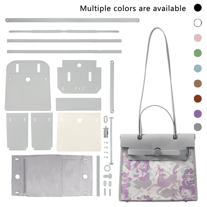 FingerArt Leather Her-Bag DIY Kit – Leather & Fabric Combination