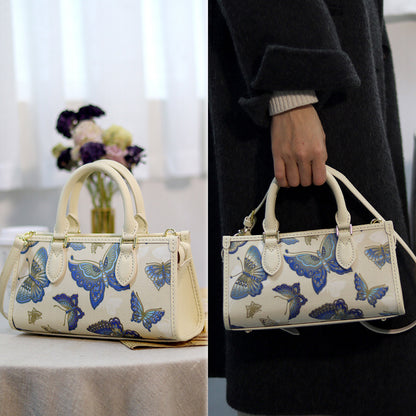 FingerArt Leather Horizontal Mini Tote Bag DIY Kit, Leather and Fabric Combination