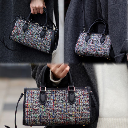 FingerArt Leather Horizontal Mini Tote Bag DIY Kit, Leather and Fabric Combination