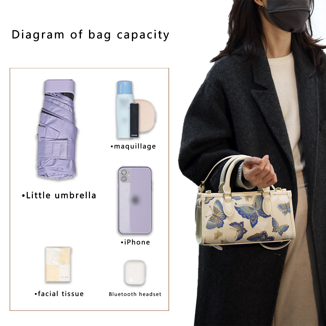 FingerArt Leather Horizontal Mini Tote Bag DIY Kit, Leather and Fabric Combination