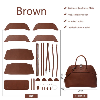 Fingerart DIY Leather Kit — Large Clamshell Laptop Bag