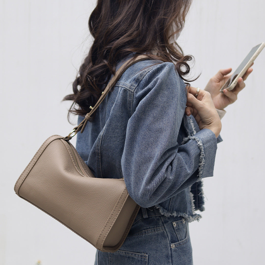 Fingerart Leather Top Grain Leather Large Pillow Bag DIY Kit