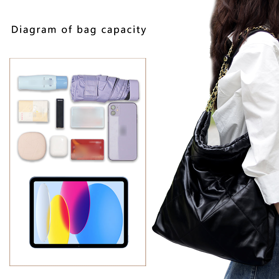 FingerArt Leather Top Grain Leather Large Capacity Trash Bag Shoulder Bag DIY Kit