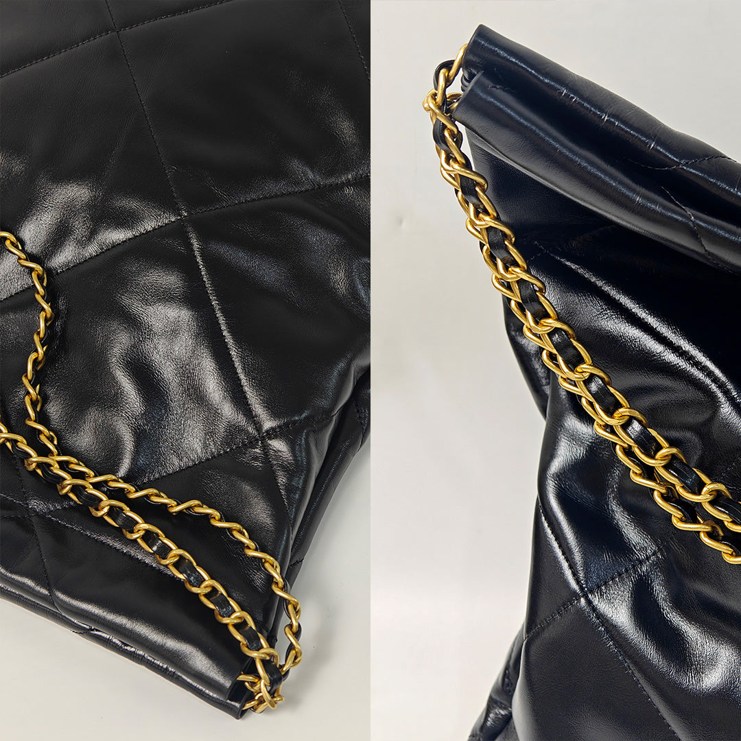 FingerArt Leather Top Grain Leather Large Capacity Trash Bag Shoulder Bag DIY Kit