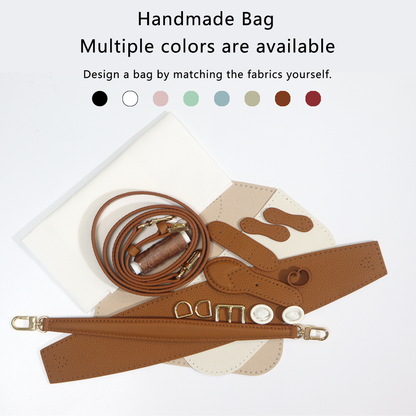 FingerArt Leather Mini Baguette BagDlY Kit, Leather and FabricCombination
