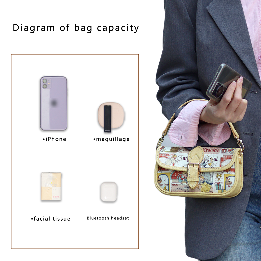 FingerArt Leather Mini Baguette BagDlY Kit, Leather and FabricCombination