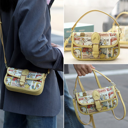 FingerArt Leather Mini Baguette BagDlY Kit, Leather and FabricCombination