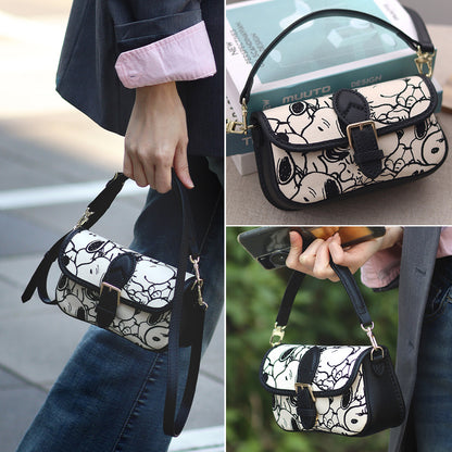 FingerArt Leather Mini Baguette BagDlY Kit, Leather and FabricCombination