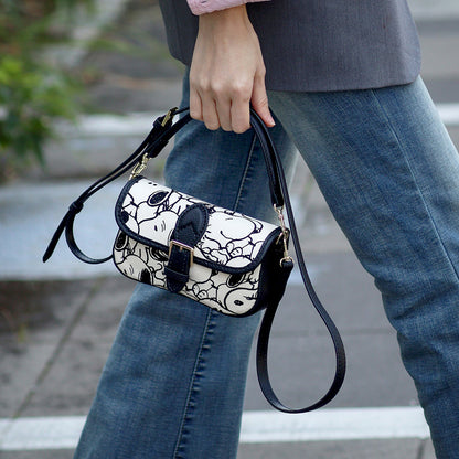 FingerArt Leather Mini Baguette BagDlY Kit, Leather and FabricCombination