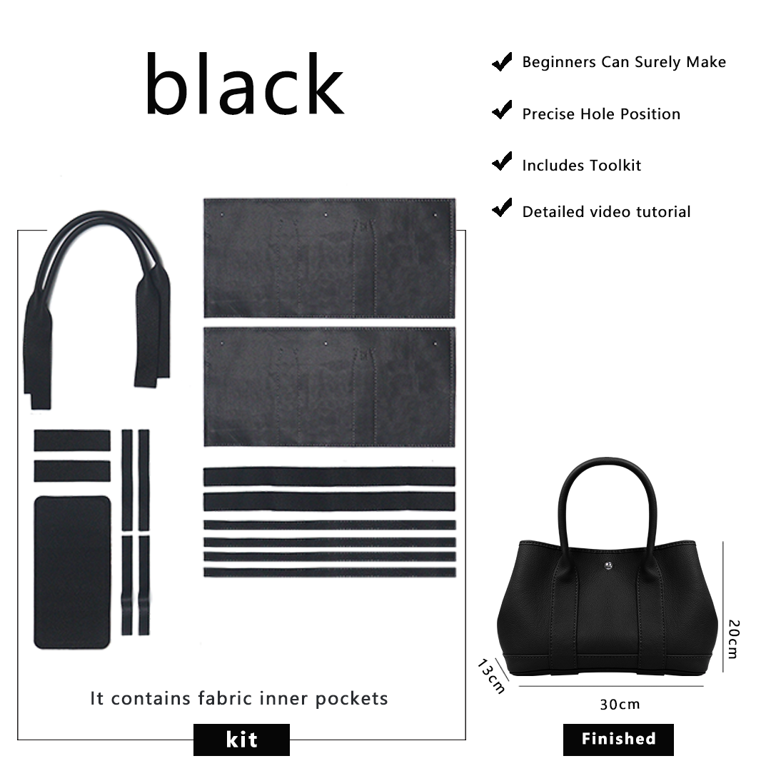 FingerArt Leather Top Grain Leather Large Garden Bag DIY Kit