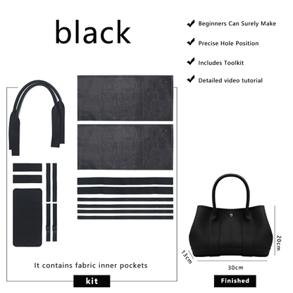 FingerArt Leather Top Grain Leather Large Garden Bag DIY Kit