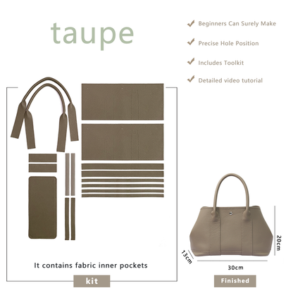 FingerArt Leather Top Grain Leather Large Garden Bag DIY Kit