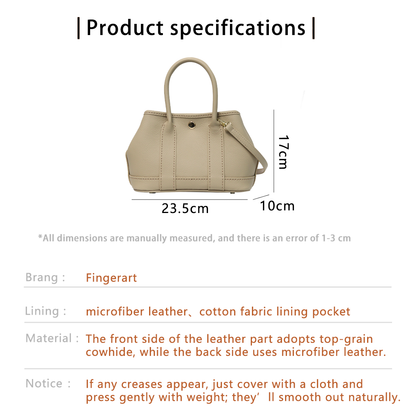 FingerArt Leather Top Grain Leather Large Garden Bag DIY Kit