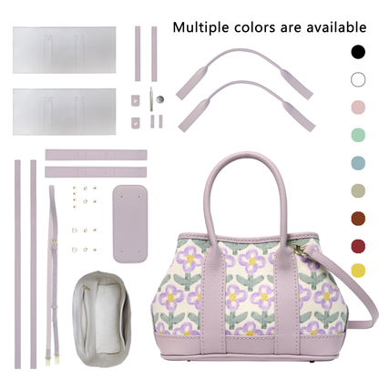 FingerArt Leather Small Garden Bag Leather &amp; Fabric DlY Kit