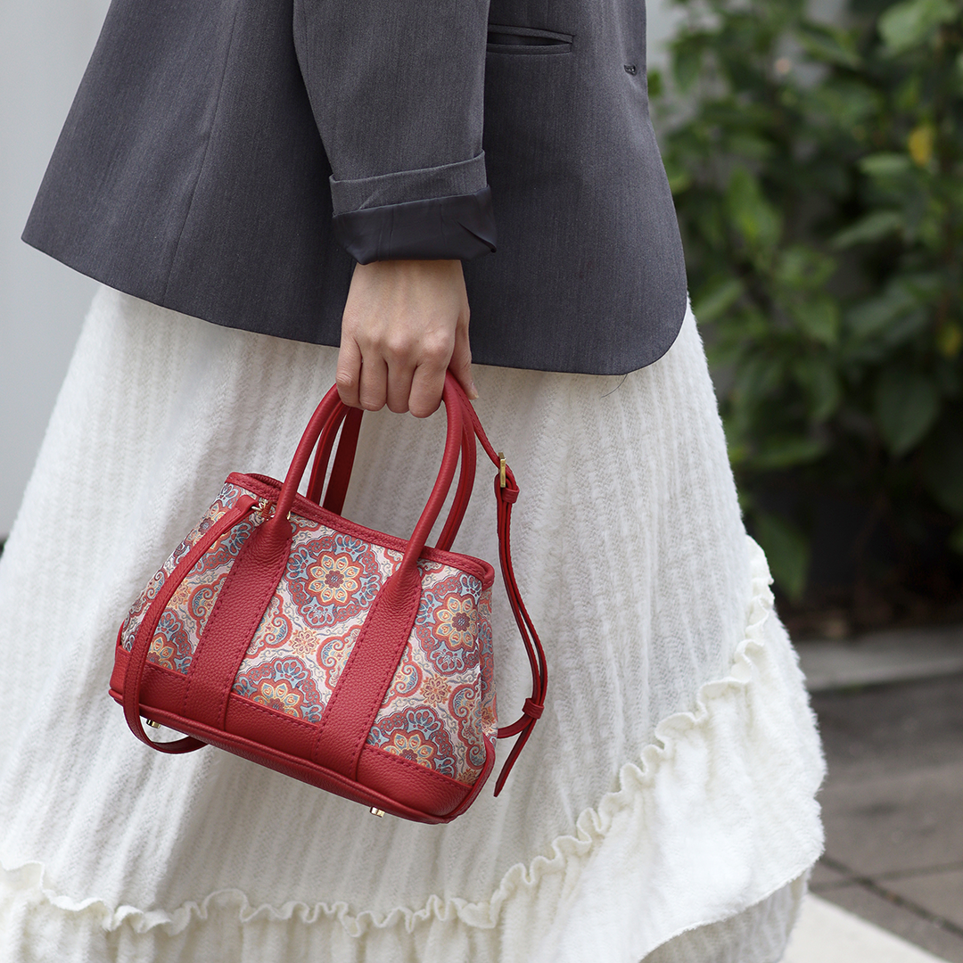 FingerArt Leather Small Garden Bag Leather &amp; Fabric DlY Kit