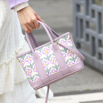 FingerArt Leather Small Garden Bag Leather &amp; Fabric DlY Kit